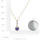 4 - Beth Iolite and Diamond Halo Pendant 