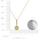 4 - Beth Yellow Sapphire and Diamond Halo Pendant 