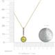 4 - Beth Yellow and White Diamond Halo Pendant 