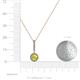 4 - Beth Yellow and White Diamond Halo Pendant 