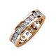 4 - Celina 3.40 mm Round Lab Grown Diamond Eternity Band 