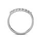 6 - Fiala 2.70 mm Lab Grown Diamond 7 Stone Wedding Band 