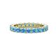 1 - Joyce 3.40 mm Blue Topaz Eternity Band 