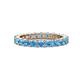 1 - Joyce 3.40 mm Blue Topaz Eternity Band 