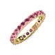 3 - Joyce 3.40 mm Rhodolite Garnet Eternity Band 
