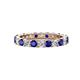 1 - Joyce 3.40 mm Blue Sapphire and Diamond Eternity Band 