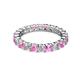 3 - Joyce 3.40 mm Pink Sapphire and Diamond Eternity Band 