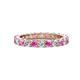 1 - Joyce 3.40 mm Pink Sapphire and Diamond Eternity Band 