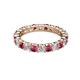 3 - Joyce 3.40 mm Pink Tourmaline and Diamond Eternity Band 