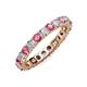4 - Joyce 3.40 mm Pink Tourmaline and Diamond Eternity Band 