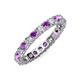 4 - Joyce 3.40 mm Amethyst and Diamond Eternity Band 