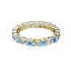 3 - Joyce 3.40 mm Blue Topaz and Diamond Eternity Band 