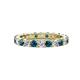 1 - Joyce 3.40 mm Blue and White Diamond Eternity Band 