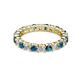3 - Joyce 3.40 mm Blue and White Diamond Eternity Band 