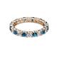 3 - Joyce 3.40 mm Blue and White Diamond Eternity Band 