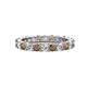 1 - Joyce 3.40 mm Smoky Quartz and Diamond Eternity Band 