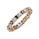 4 - Joyce 3.40 mm Smoky Quartz and Diamond Eternity Band 