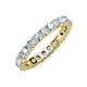 4 - Joyce 3.40 mm Aquamarine and Diamond Eternity Band 
