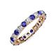 4 - Joyce 3.40 mm Blue Sapphire and Diamond Eternity Band 