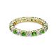 3 - Joyce 3.40 mm Green Garnet and Diamond Eternity Band 