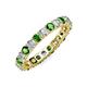 4 - Joyce 3.40 mm Green Garnet and Diamond Eternity Band 
