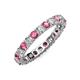 4 - Joyce 3.40 mm Pink Tourmaline and Diamond Eternity Band 