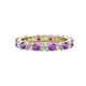 1 - Joyce 3.40 mm Amethyst and Diamond Eternity Band 