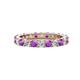 1 - Joyce 3.40 mm Amethyst and Diamond Eternity Band 