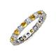 4 - Joyce 3.40 mm Citrine and Diamond Eternity Band 