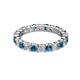 3 - Joyce 3.40 mm Blue and White Diamond Eternity Band 