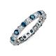 4 - Joyce 3.40 mm Blue and White Diamond Eternity Band 