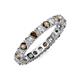 4 - Joyce 3.40 mm Smoky Quartz and Diamond Eternity Band 