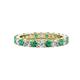 1 - Joyce 3.40 mm Emerald and Diamond Eternity Band 