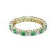 3 - Joyce 3.40 mm Emerald and Diamond Eternity Band 