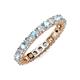 4 - Joyce 3.40 mm Aquamarine and Diamond Eternity Band 