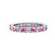 1 - Joyce 3.40 mm Pink Sapphire and Diamond Eternity Band 