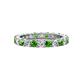 1 - Joyce 3.40 mm Green Garnet and Diamond Eternity Band 
