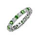 4 - Joyce 3.40 mm Green Garnet and Diamond Eternity Band 