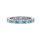 1 - Joyce 3.40 mm Blue Topaz and Diamond Eternity Band 