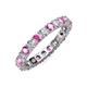 4 - Joyce 3.40 mm Pink Sapphire and Diamond Eternity Band 