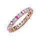 4 - Joyce 3.40 mm Pink Sapphire and Diamond Eternity Band 