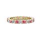 1 - Joyce 3.40 mm Pink Tourmaline and Diamond Eternity Band 