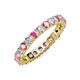 4 - Joyce 3.40 mm Pink Tourmaline and Diamond Eternity Band 