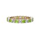 1 - Joyce 3.40 mm Peridot and Diamond Eternity Band 