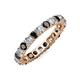 4 - Joyce 3.40 mm Black and White Diamond Eternity Band 