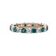 1 - Joyce 3.40 mm London Blue Topaz and Diamond Eternity Band 