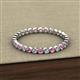 3 - Arria 2.00 mm Pink Sapphire and Lab Grown Diamond Eternity Band 