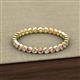 3 - Arria 2.00 mm Pink Tourmaline and Lab Grown Diamond Eternity Band 