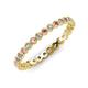 4 - Arria 2.00 mm Rhodolite Garnet and Lab Grown Diamond Eternity Band 
