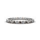 1 - Arria 2.00 mm Smoky Quartz and Lab Grown Diamond Eternity Band 